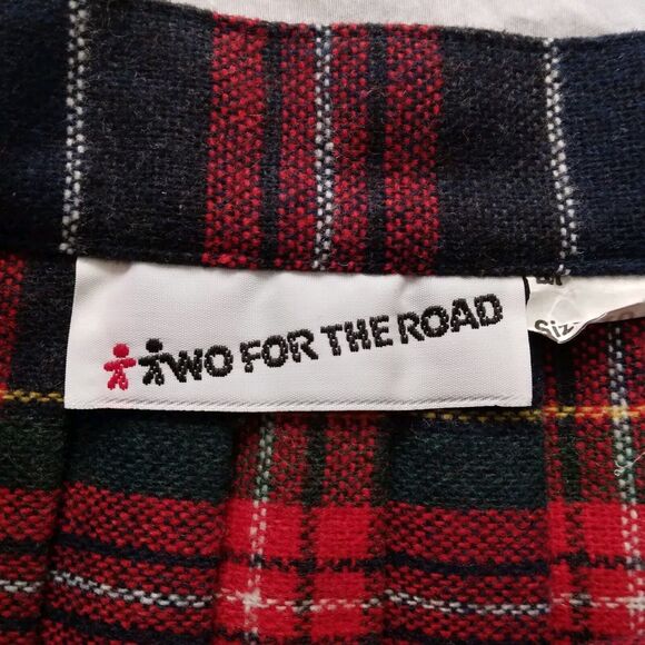 Vintage Plaid Pleated Skirt Red Navy Green Womens Size 10 - Picture 4 of 9